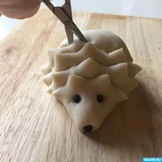 Ежик из соленого теста