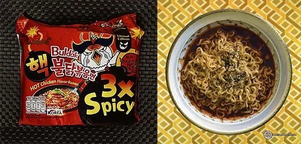 Спайси лапша. Х3 спайси Булдак рамен. Рамен с черепом на упаковке. The Spiciest Ramen in the World.