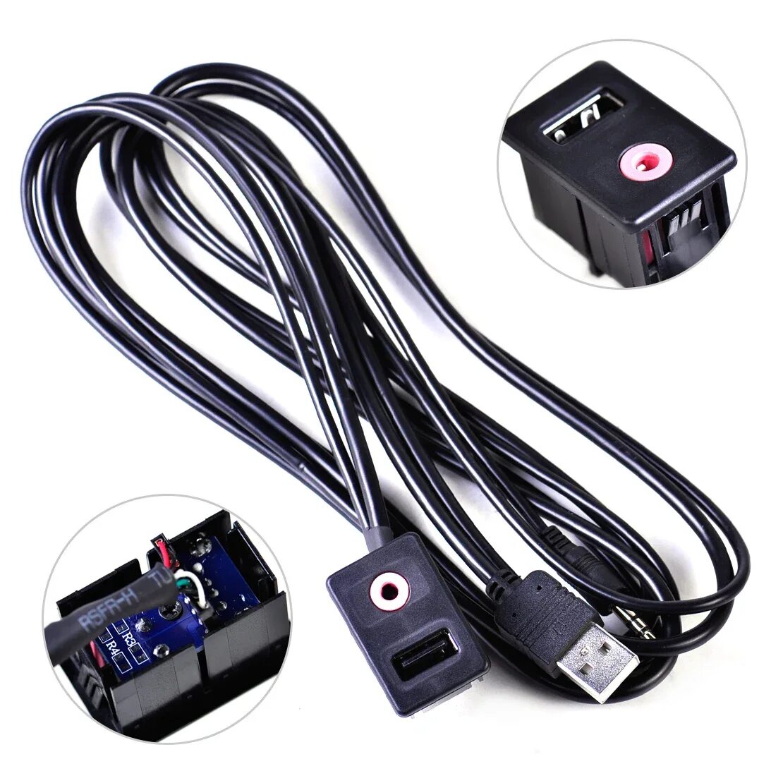 Панель usb aux. Usb aux монтажный адаптер aux 3.5 мм usb универсальный. удлинитель usb jack 3.5. юсб разъем в автомобиль врезной для магнитолы. разъём аукс на панель авто.