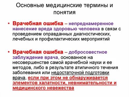 Примеры медицинских терминов