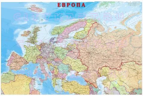 Европа на карте евразии