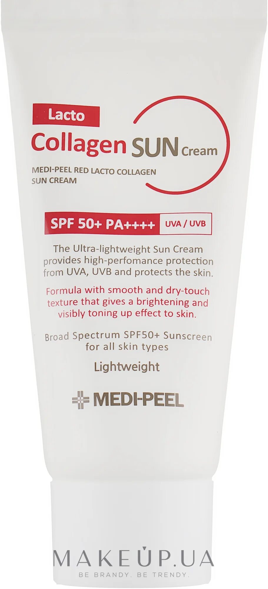 Солнцезащитный крем с коллагеном Red lacto Sun Cream spf50+. Medi-Peel Collagen Sun Cream lacto 50ml. Medi-Peel Red lacto Collagen Sun Cream spf50+ pa++++. Medi Peel SPF Collagen.