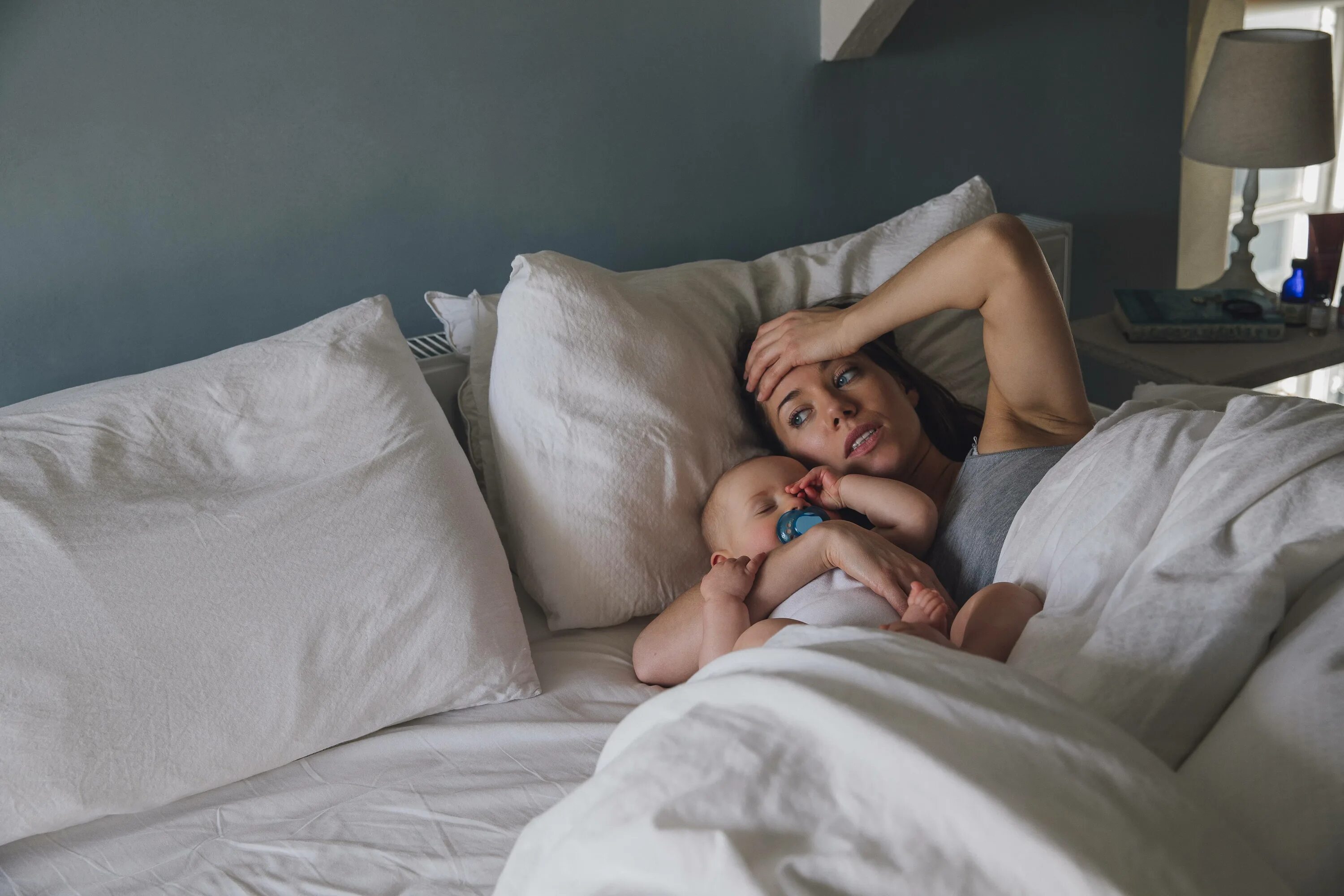 Sleepy mom