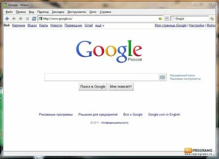 Домашнюю страницу google