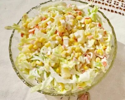 Пекинская капуста ананас курица кукуруза