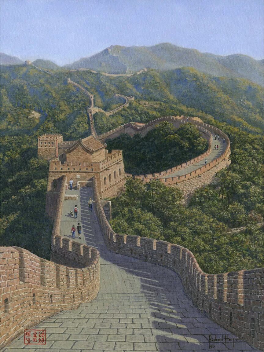 Сколько лет великий стене. Великая китайская стена. Великая китайская стена Хэнань. Великая китайская стена 2023. Древнекитайская живопись Великая китайская стена.