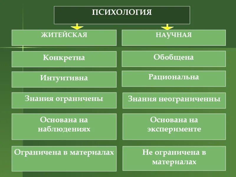 Научное знание психологии. Житейская и научная психология. Отличия житейской и научной психологии. Житейская психология и научная психология. Знания в житейской и научной психологии..