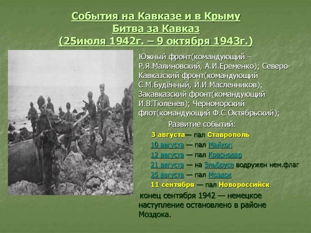 Битва за Кавказ 1942-1943 командующие. Битва за Кавказ 25 июля 1942 9 октября 1943. 9 Октября - битва за Кавказ 1943 г. Битва за Кавказ 1942-1943 мероприятия. Итоги битвы за кавказ