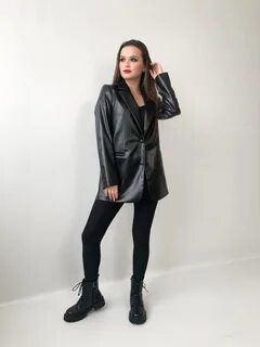 Кожаные пиджаки удлиненные