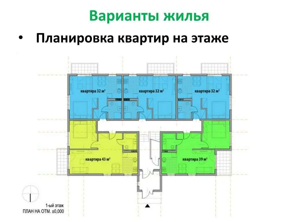 Четыре квартиры на этаже