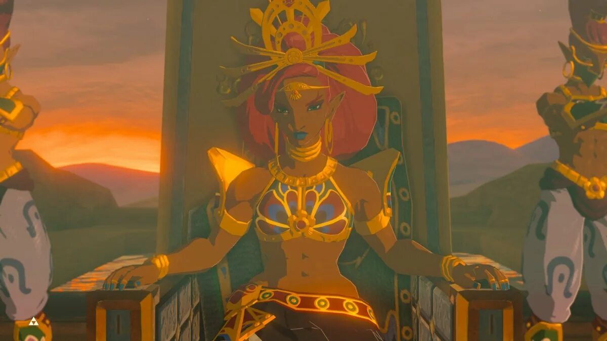 Чудище рута. Урбоза Зельда. Breath of the Wild Urbosa. Зельда Урбоза чудище. Zelda Breath of the Wild Урбоза.