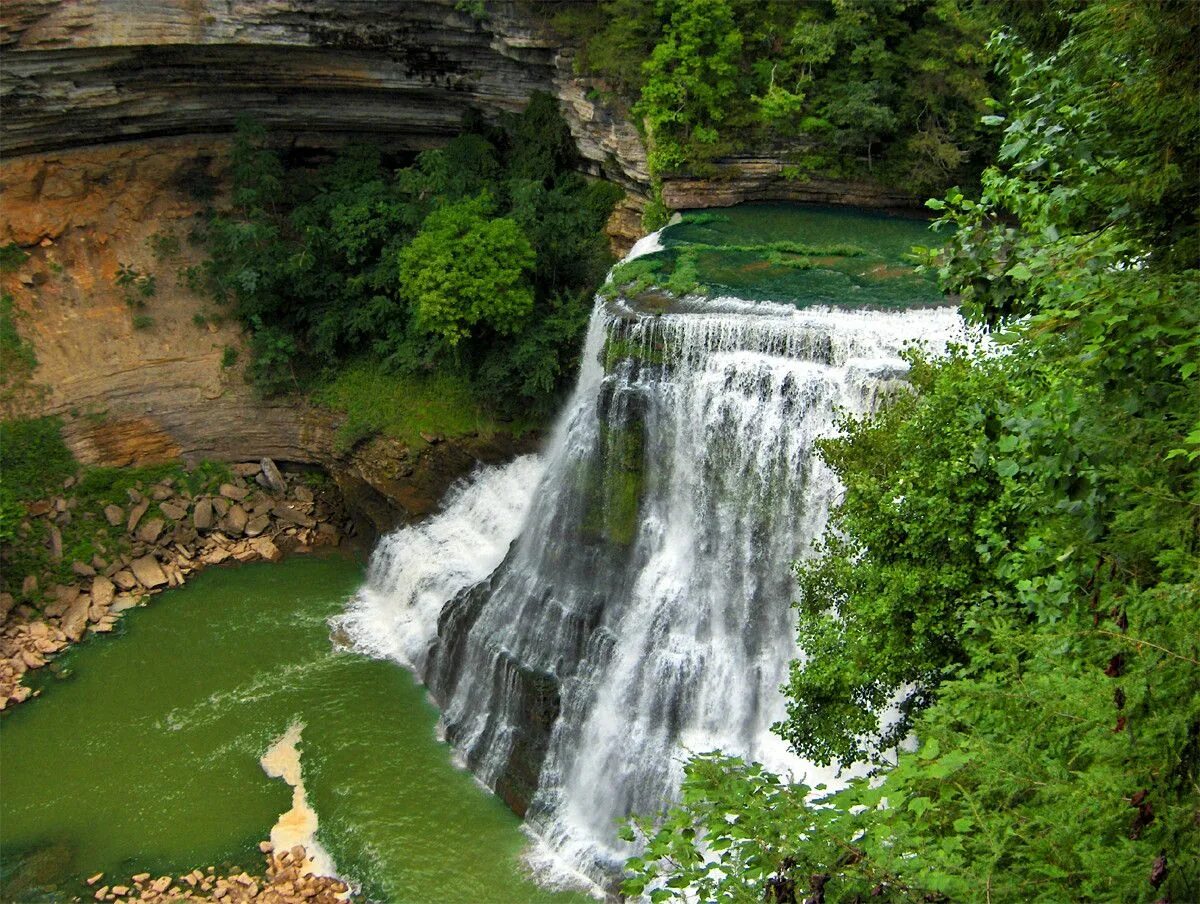 Камберлендские водопады. Burgess Falls. Теннесси природа. Теннесси штат США природа. Falling state