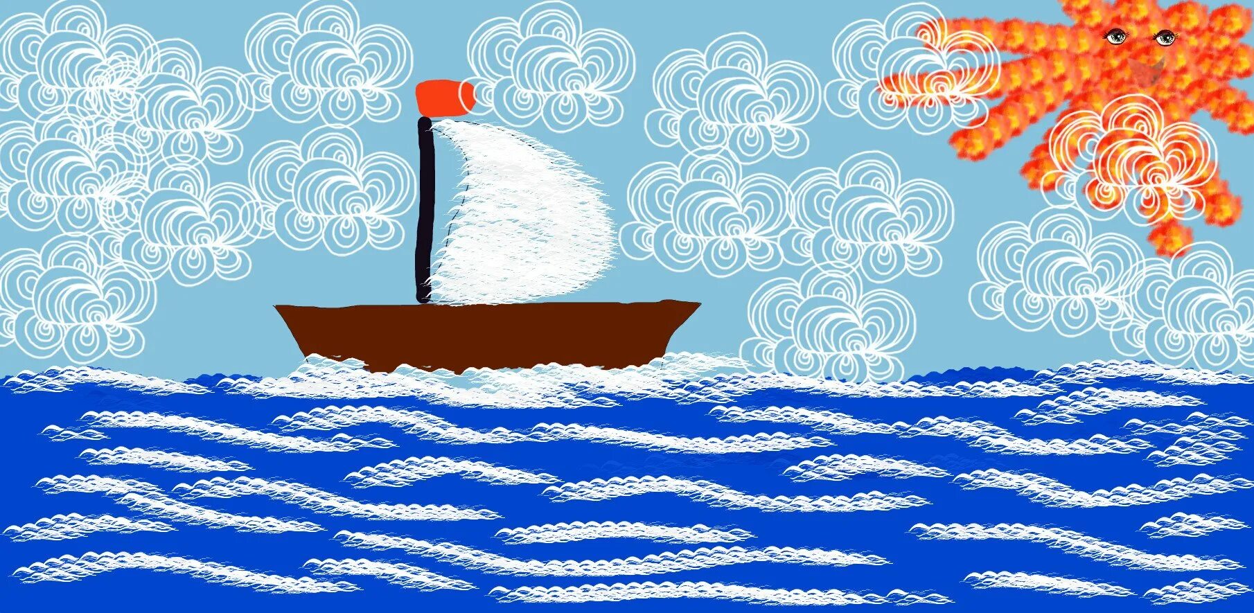 Гуляет ветер по волнам. Волны рисунок. Аппликация волны. Волны для детей. Рисунок на тему море.