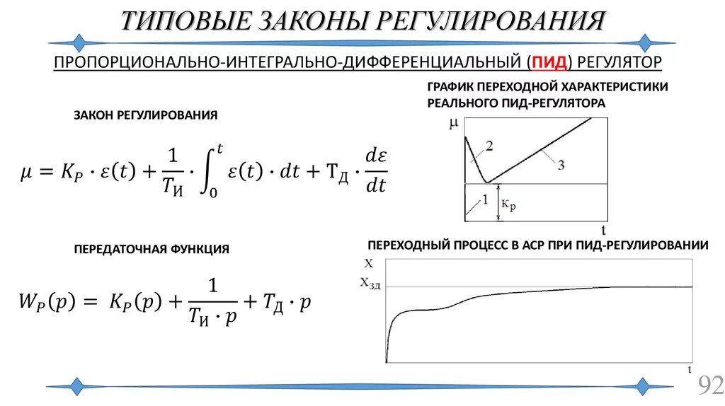 Передаточная функция ПИД регулятора. Пропорциональный закон регулирования п-регулирование. Типовые законы регулирования Тау. Передаточная функция Пд регулятора. Законы регулирования регуляторы