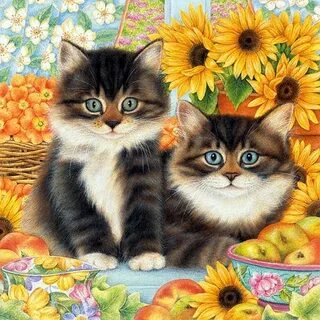 Красивая картина кота