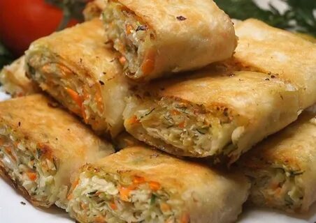 Лаваш с фаршем и овощами