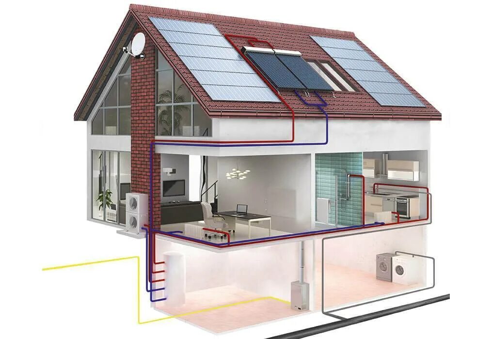 Какое отопление экономичней. Энергоэффективные здания. Энергосберегающие технологии отопление. Отопление солнечными батареями в частном доме. Энергоэффективный дом проекты.