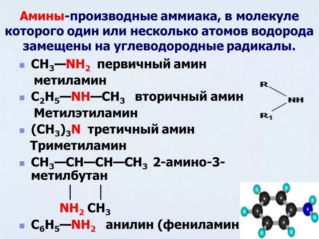 Амины являются соединениями