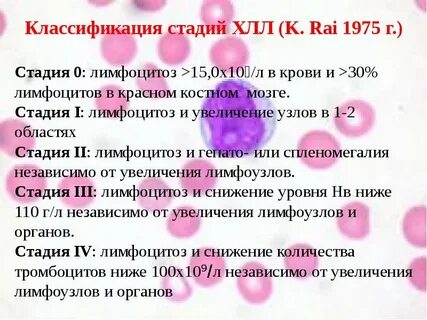 Стадии лимфолейкоза