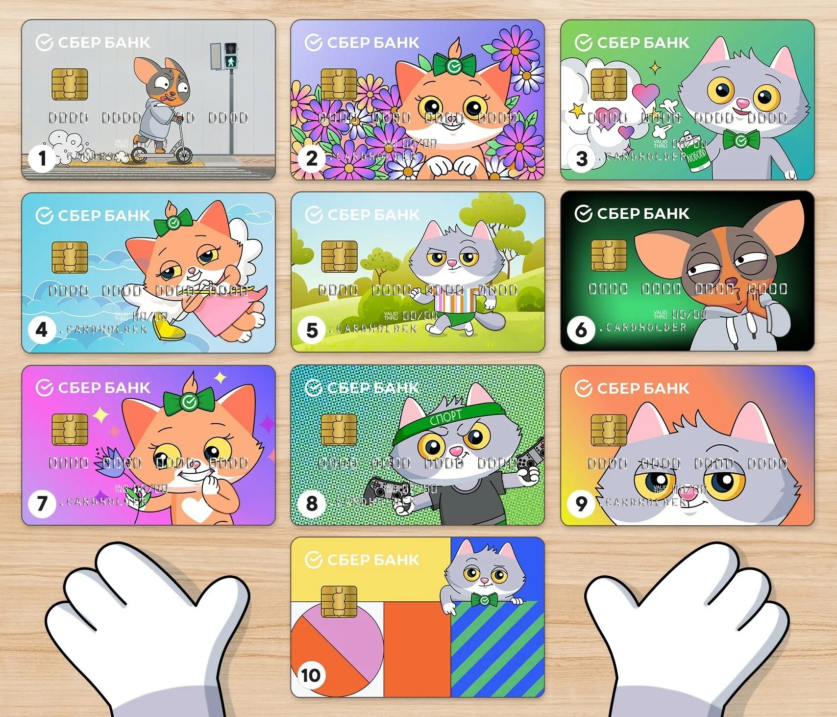 Сбербанковские карточки для детей. Сбербанковские карты для детей. Карта с котиком Сбербанка. Дизайн карты.