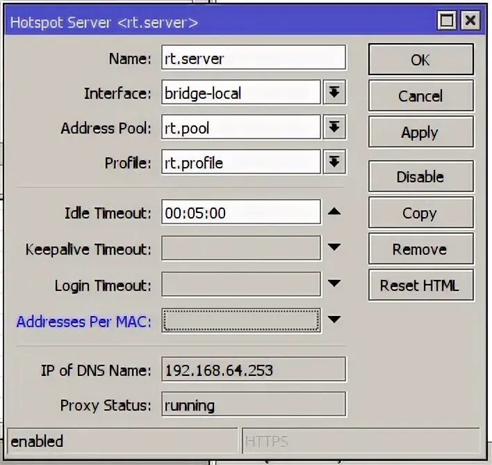 Disable idle