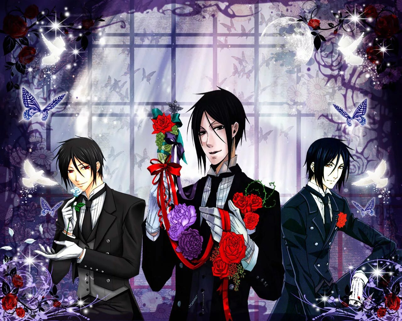 тёмный дворецкий | black butler | kuroshitsuji. аниме тёмный дворецкий грелль. себастьян михаэлис и сиэль. рождество тёмный дворецкий аниме. чиби темный дворецкий новогодние.