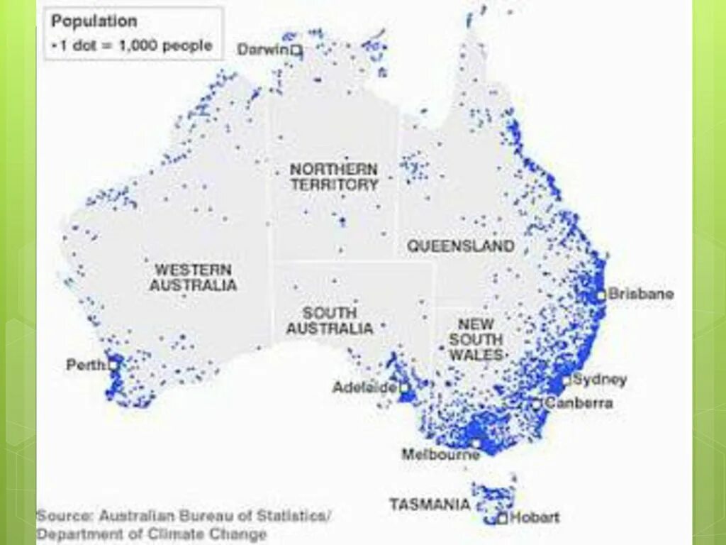 Карта плотности населения Австралии. Плотность населения Австралии. Карта населенности Австралии. Распределение населения Австралии на карте.