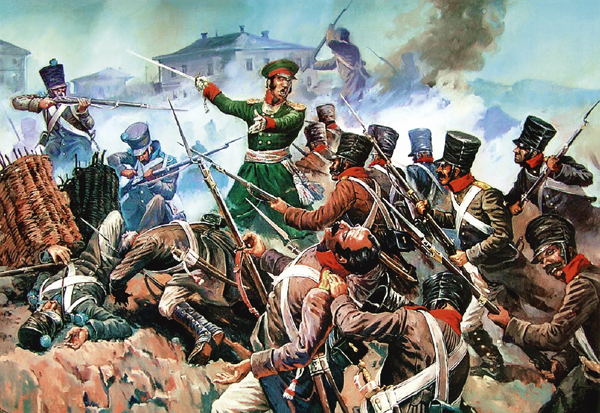 Нападение на отряд. Взятие вереи 1812. отряд дорохова партизанский 1812. художники баталисты наполеоновских войн.