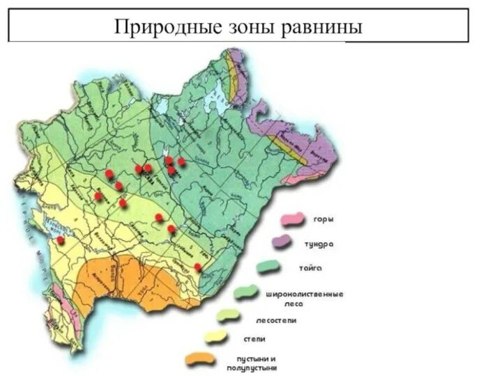 Природные зоны восточной равнины