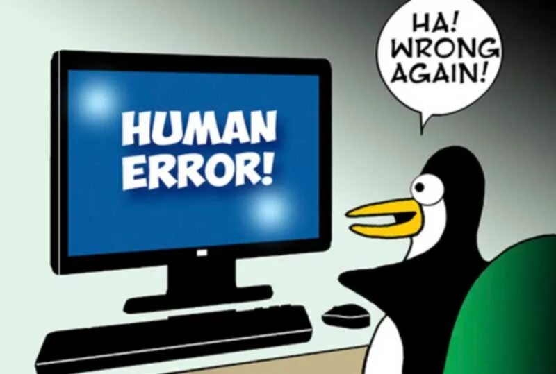 Computer is Frozen. It is Human Error. Human Error yet again. Human error