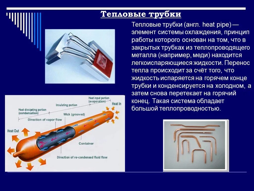 Теплова труба. Теплова труба. Тепловая трубка принцип. Тепловые трубы. Устройство тепловой трубки.