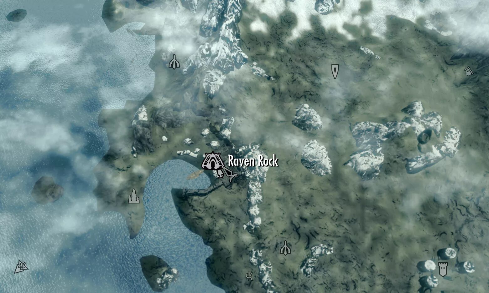Где воронья скала. Скайрим город воронья скала. Воронья скала скайрим на карте. Воронья скала шахта skyrim на карте. Воронья скала на карте скайрима.