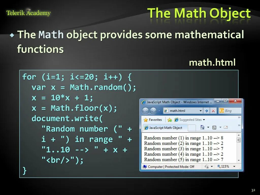 Математика в js. Функции Math js. Математика в c#. Библиотека Math в c#.