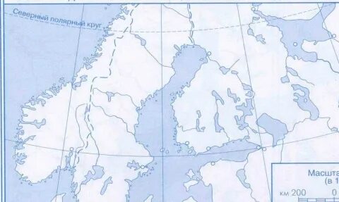 Белое море на контурной карте 6