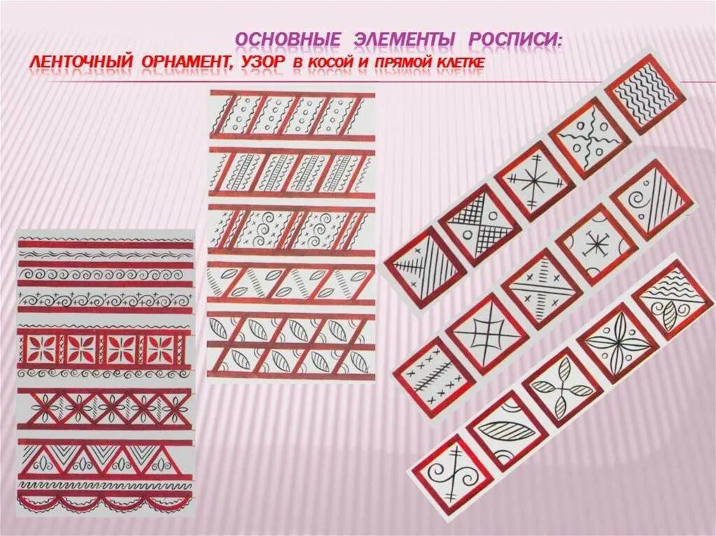 Мезенская роспись орнамент в полосе. Геометрический орнамен. Ленточный орнамент (ленточный раппорт). Геометрический орнамент. Растительный и геометрический орнамент.