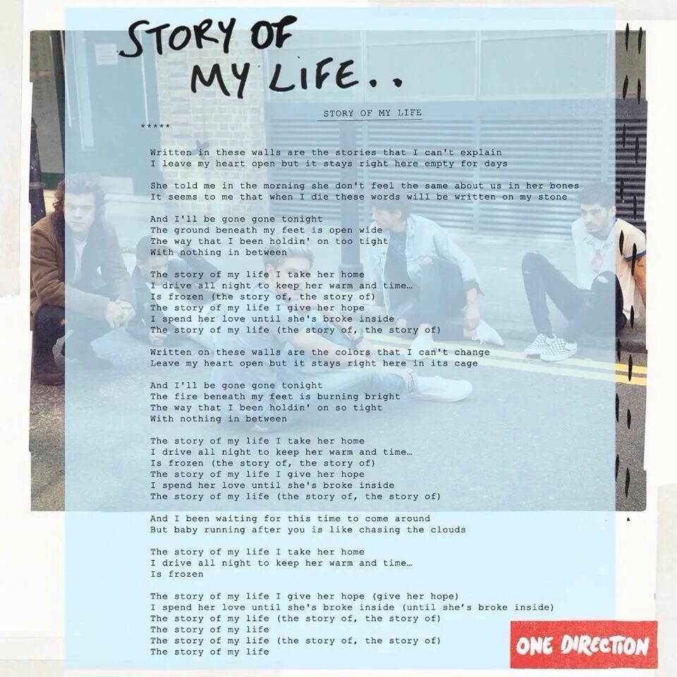 Песня 1 life. My Life текст. Story of my Life one Direction текст. Story of my Life текст. Текст песни my Life.