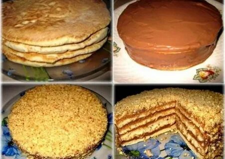 Коржи на сковороде для торта простой рецепт