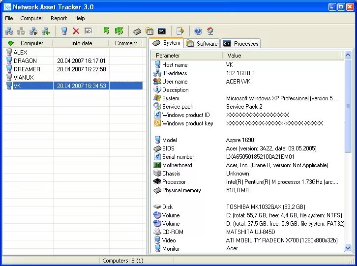 Window tracker. Network inventory expert. нетворк программа. программа win tracker. network assets.