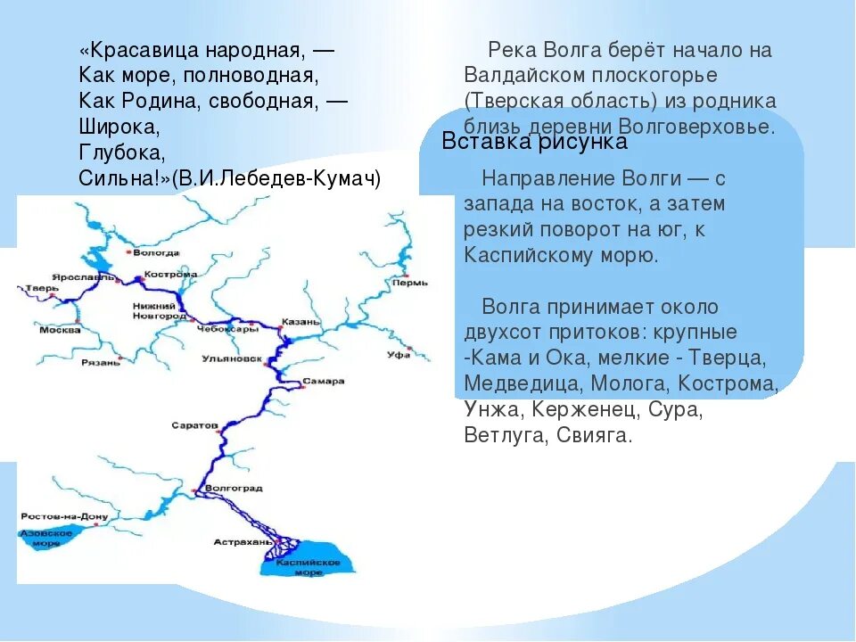 Карта городов расположенных на волге. Откуда берёт начало река Волга. Волга на карте России от истока к устью. Направление течения реки Волга. Волга Исток и Устье на карте.