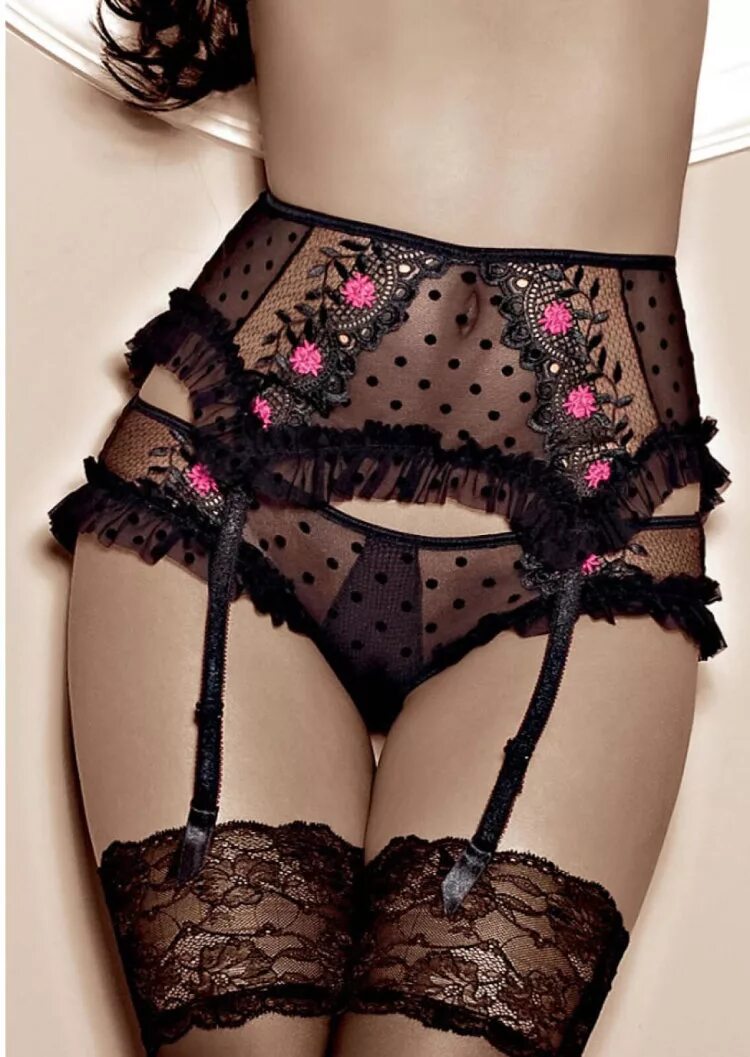 Rago 72522. Чулки с поясом и подтяжками. Плюс сайз black garter belt. Garter belt. Подвязки для чулок черные.