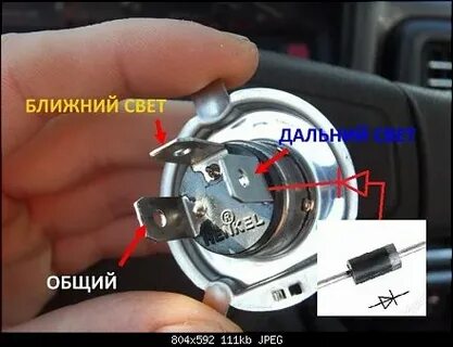 Лампочка h4 распиновка контактов