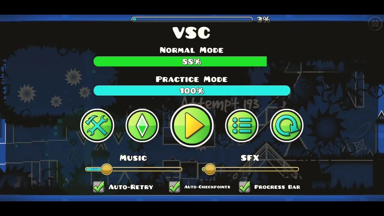 Как открыть the challenge в geometry. Vsc geometry dash. геометрии даш vsc. vsc 100% geometry dash. vsc geometry dash verified.