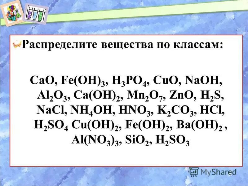 Fe no3 3 класс неорганических соединений