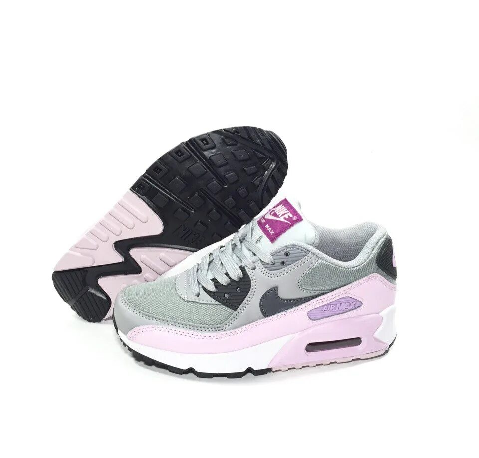 Купить женские кроссовки 39 размера. Nike Air Max 90 розовые женские. Nike Air Max 90 серые женские. Nike Air Max 90 Grey fiolet. Nike Air Max 90 розовые мужские.