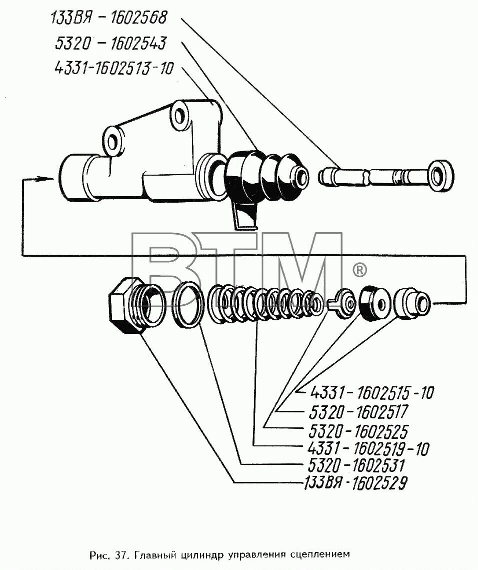 Рабочий цилиндр сцепления ЗИЛ 4331. Главный цилиндр сцепления КАМАЗ 5320-1602513. Главный цилиндр сцепления 5320-1602513-10. Цилиндр сцепления главный ЗИЛ 130 4331160251010. Цилиндр сцепления зил