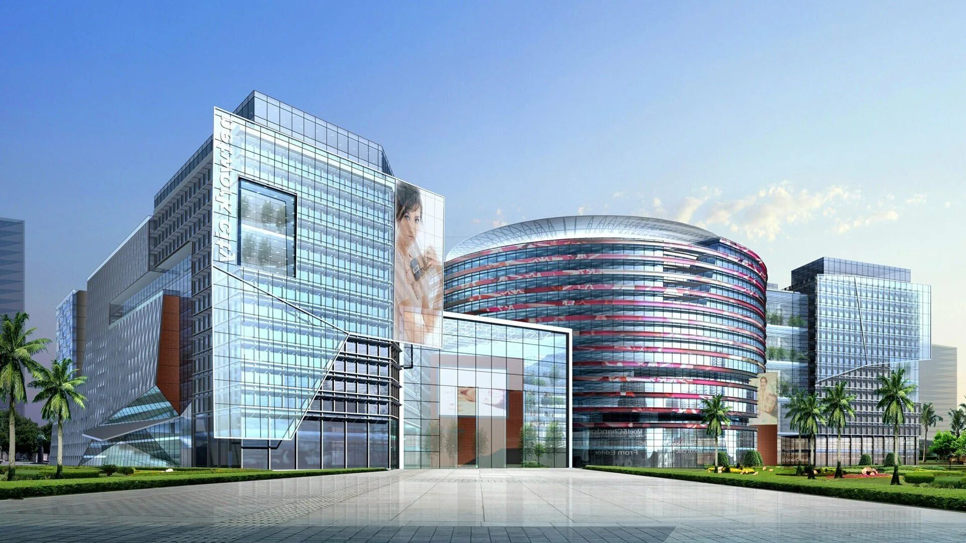 Здание компании Novartis в Шанхае. Лотос в Чанчжоу Китай. Riverside 66 Тяньцзинь, Китай. Архитектура. Современные здания.