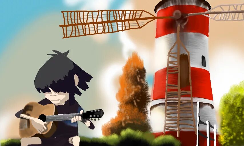 Песня gorillaz feel. Гориллаз Фил Гуд Инк. Гориллаз мельница. Гориллаз Виндмилл. Gorillaz feel good Inc.