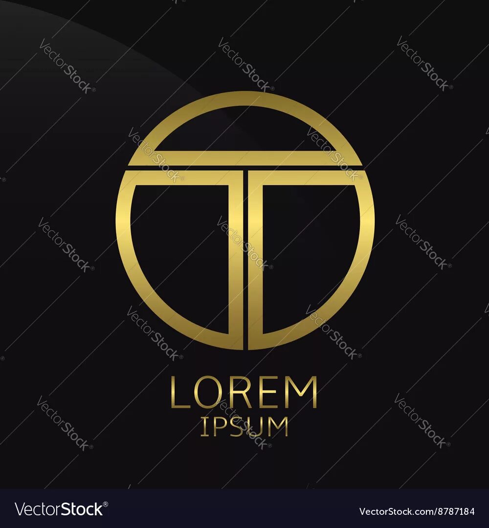 Golden t. T logo. T Letter logo. Омега т логотип.