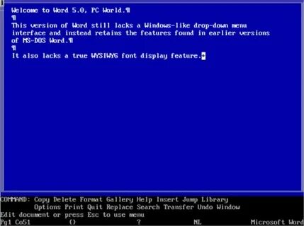 Ms dos word
