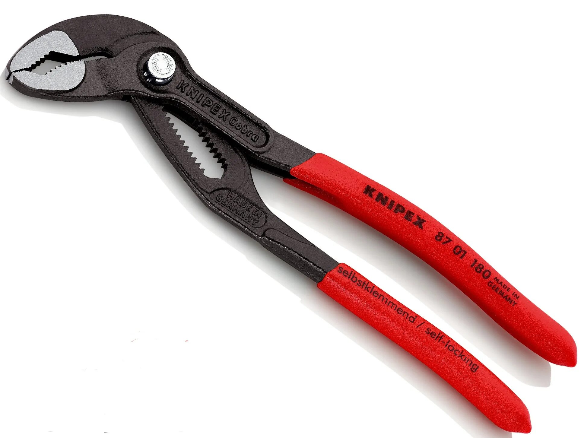 Клещи knipex cobra. Клещи сантехнические Cobra KN-8701180. Knipex 8701180. Переставные клещи Knipex Кобра. Cobra Knipex KN-8701180.